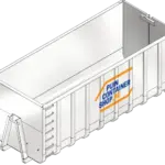 Productfoto van 30m³ container van Puincontainershop.be